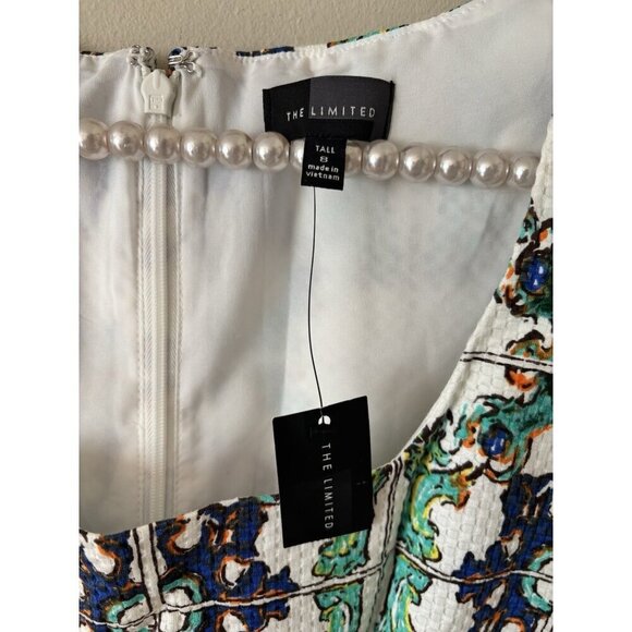 NWT The Limited Womens Size 8 Tall Sleeveless Sheath Dress Multicolor - Picture 5 of 5